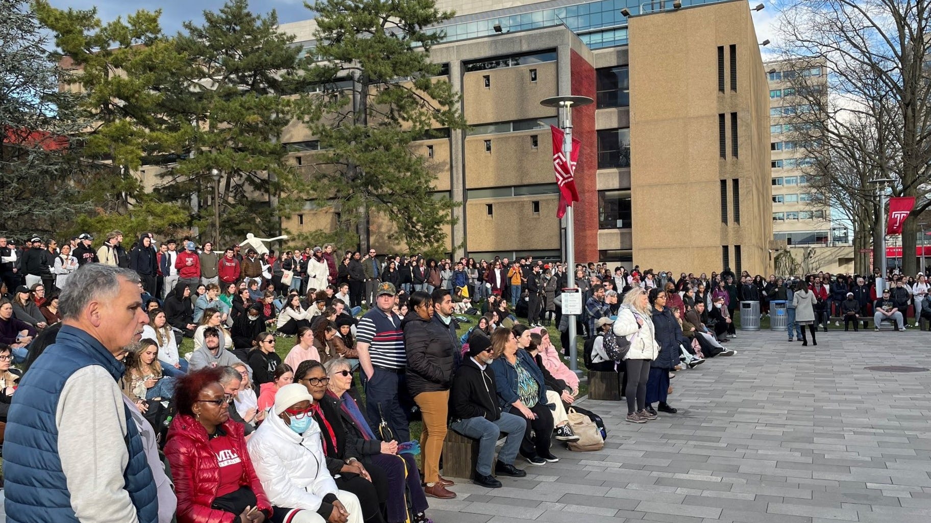 Family, colleagues, Temple community pack memorial for Officer Chris Fitzgerald
