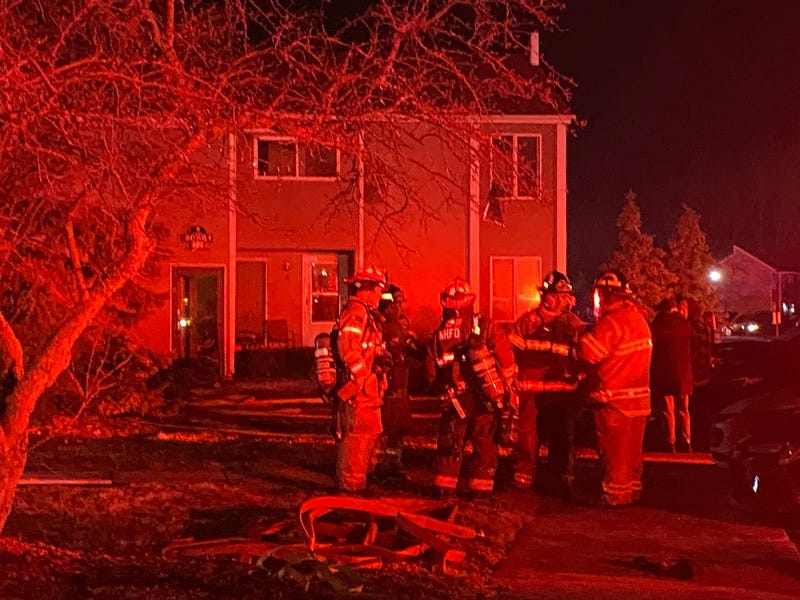 Up to four surrounding fire departments responded to a blaze that broke out at a Macomb County apartment complex as residents rushed to get out of the building early Thursday morning.