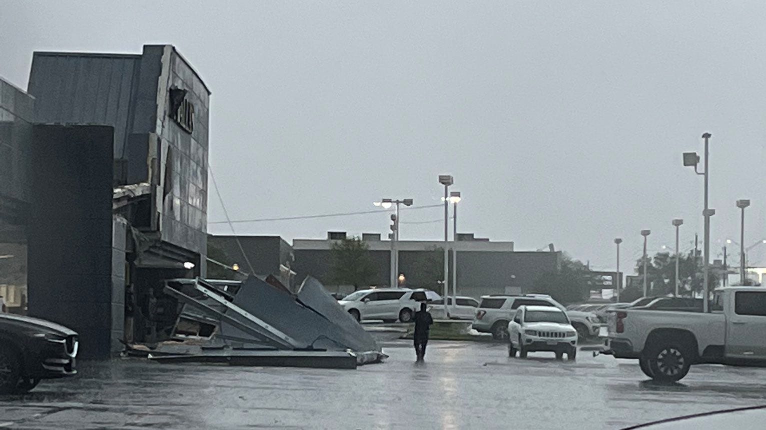 Irving car dealership damaged by severe weather
