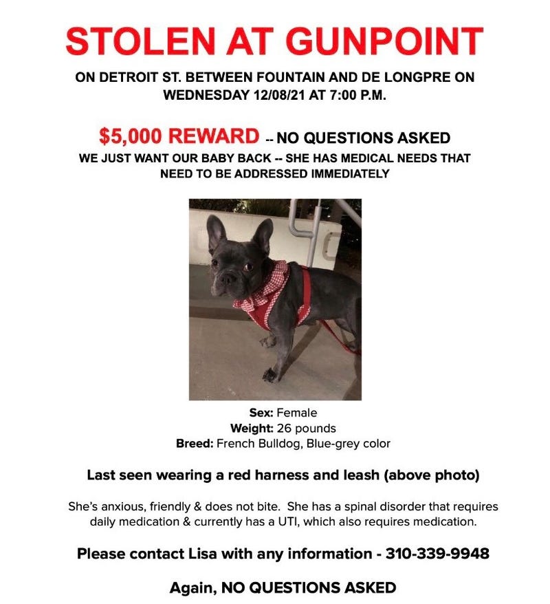 Reward poster for Mona.