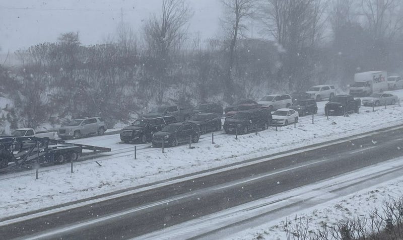 A massive multi-vehicle crash has forced the closure of eastbound I-96 in Ionia County after blinding snow caused whiteout conditions on Saturday afternoon.
