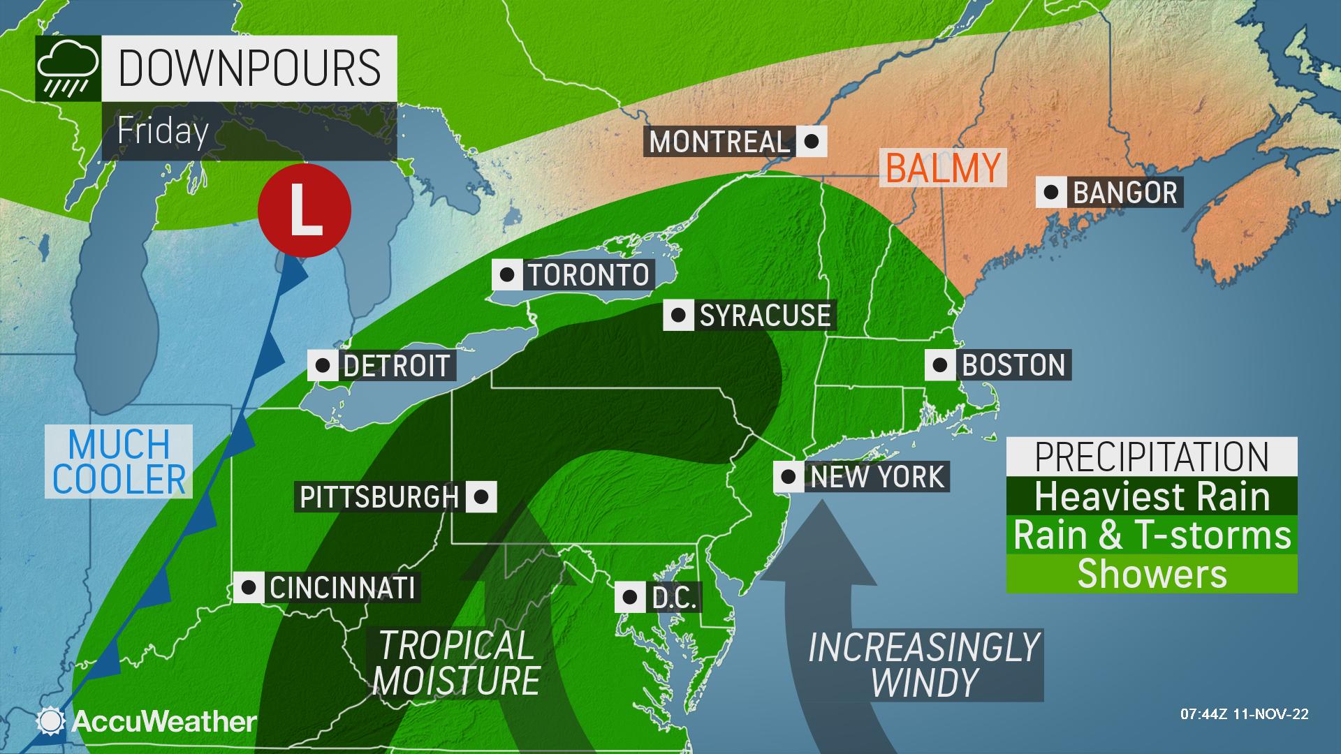 WEATHER: Nicole's remnants to blast NYC area with waves of rain, 50 mph wind gusts