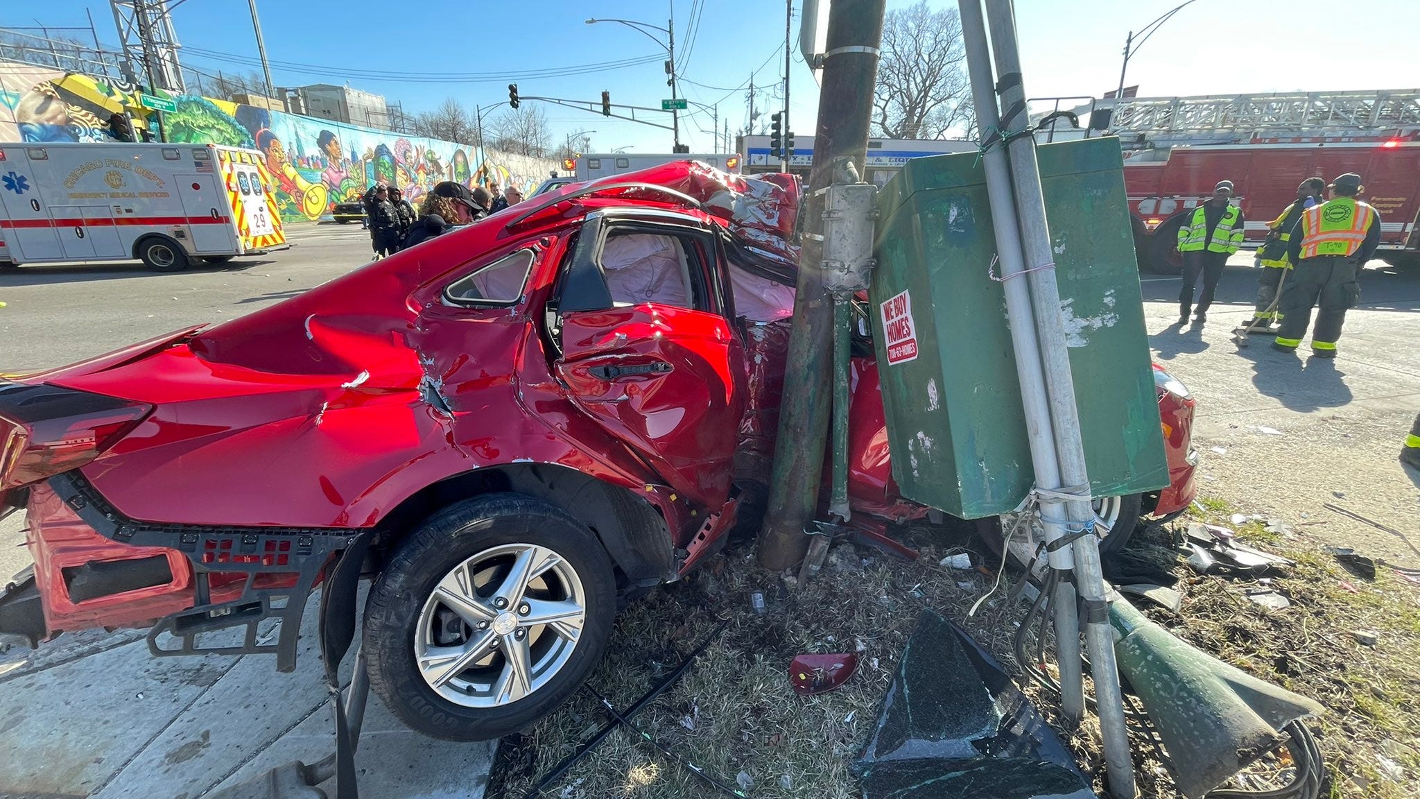 3 critically injured, including 2-year-old boy, after driver runs red light on South Side: CPD