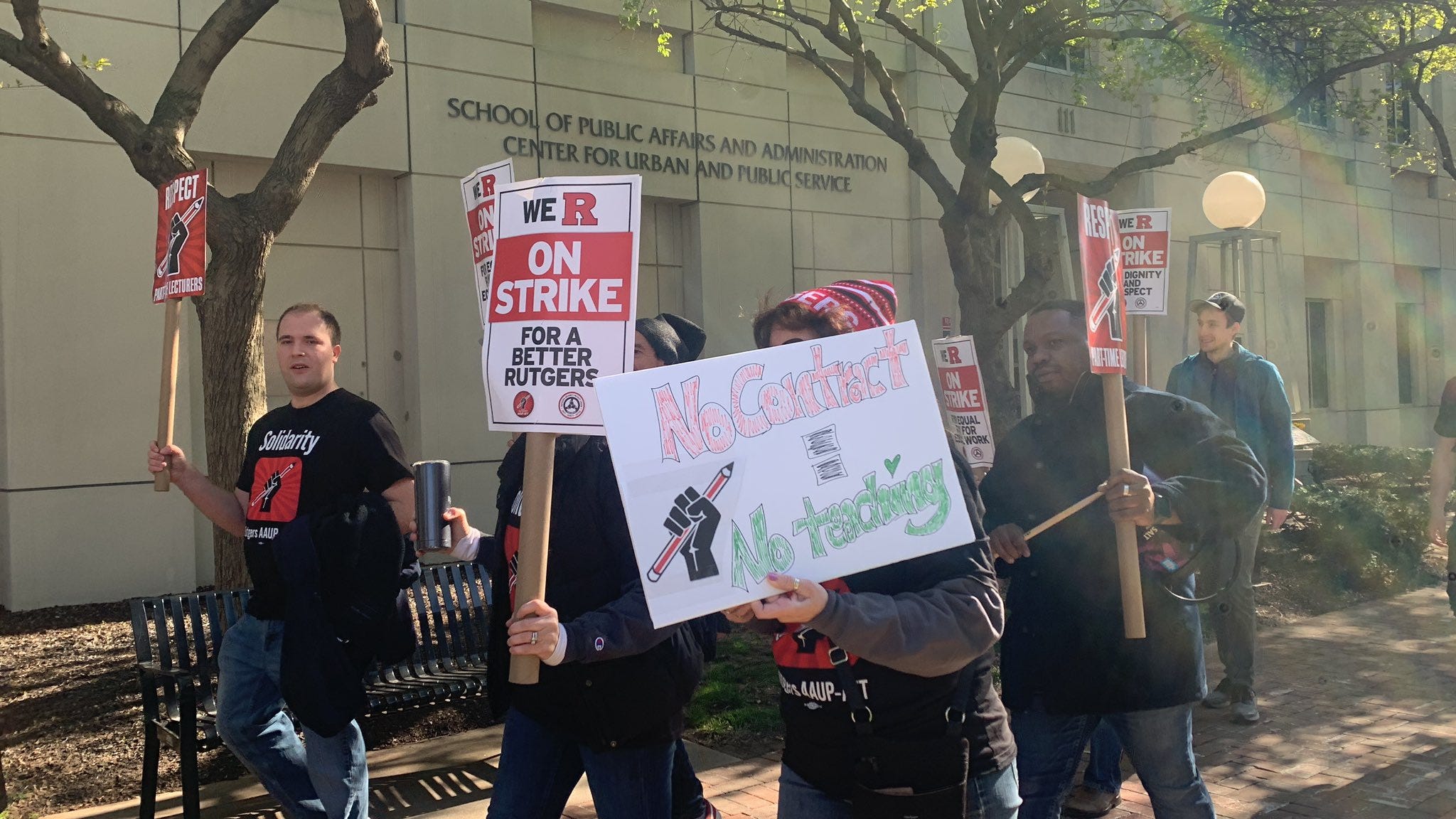 Thousands of Rutgers faculty go on 1st strike in university's 257-year history