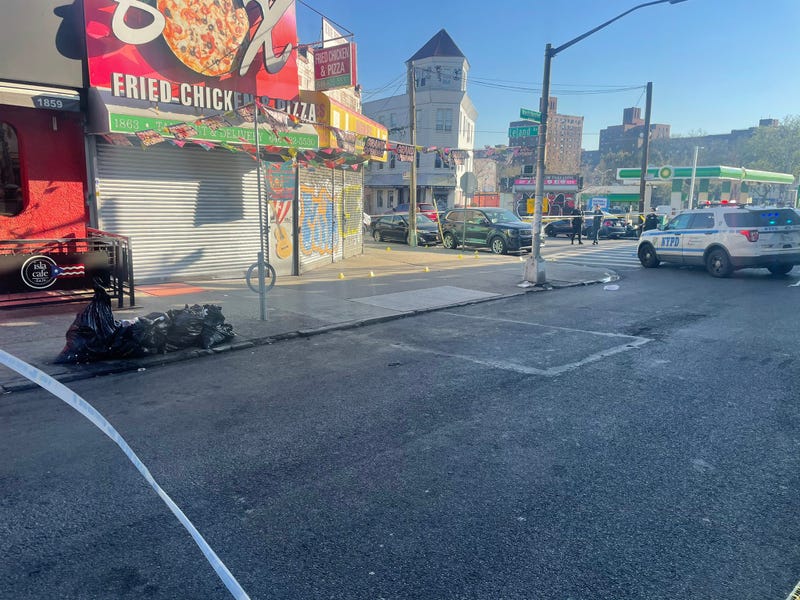 Four people were shot and wounded outside the Isla Cafe in the Bronx early Thursday morning