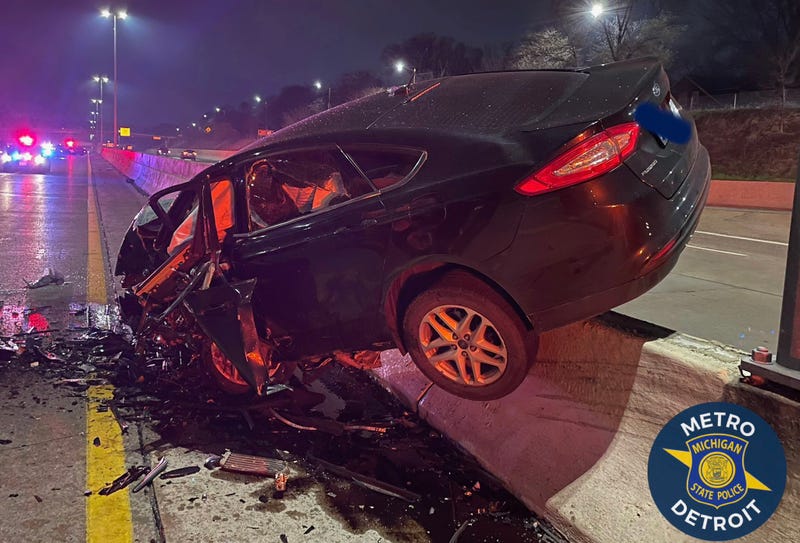 A 56-year-old man driving in the wrong direction on M-10 in Detroit is dead after troopers say he crashed head-on into another driver, which caused them to spin out and hit a third car.