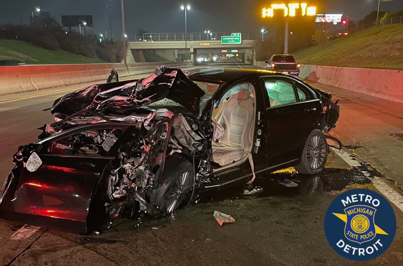 A 56-year-old man driving in the wrong direction on M-10 in Detroit is dead after troopers say he crashed head-on into another driver, which the spun out and hit a third car early Saturday morning.