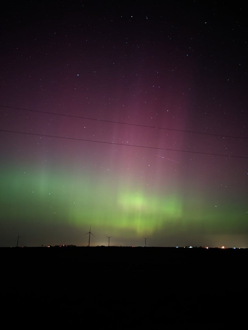 The Northern Lights, visible from North of Macomb, IL. 