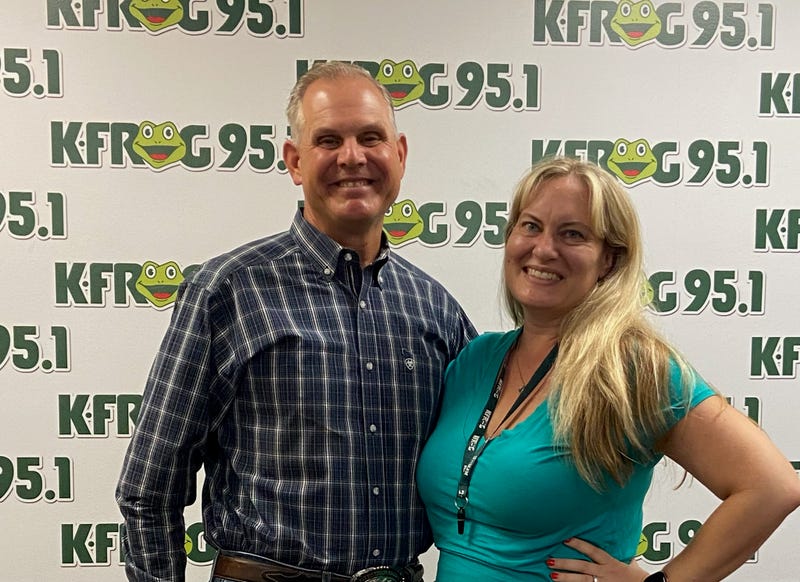San Bernardino County Sheriff Shannon Dicus with K-Frog's Pepper