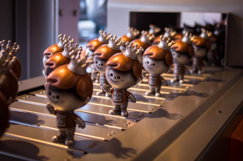 Funko Pop! figurines on display at the flagship store in Everett, Wa.