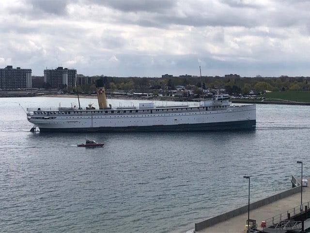 S.S. Keewatin passing by Port Huron