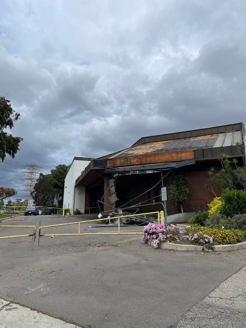 Tornado damage in Carson