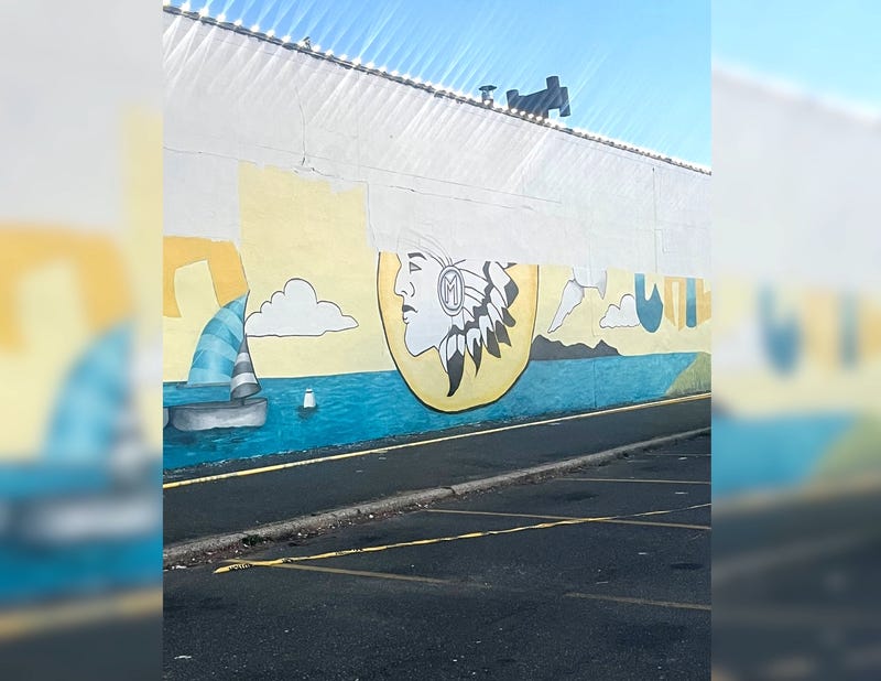 A mural of the Massapequa chief is being painted near the hamlet's high school despite a state ban on Native American mascots in public schools that takes effect next month