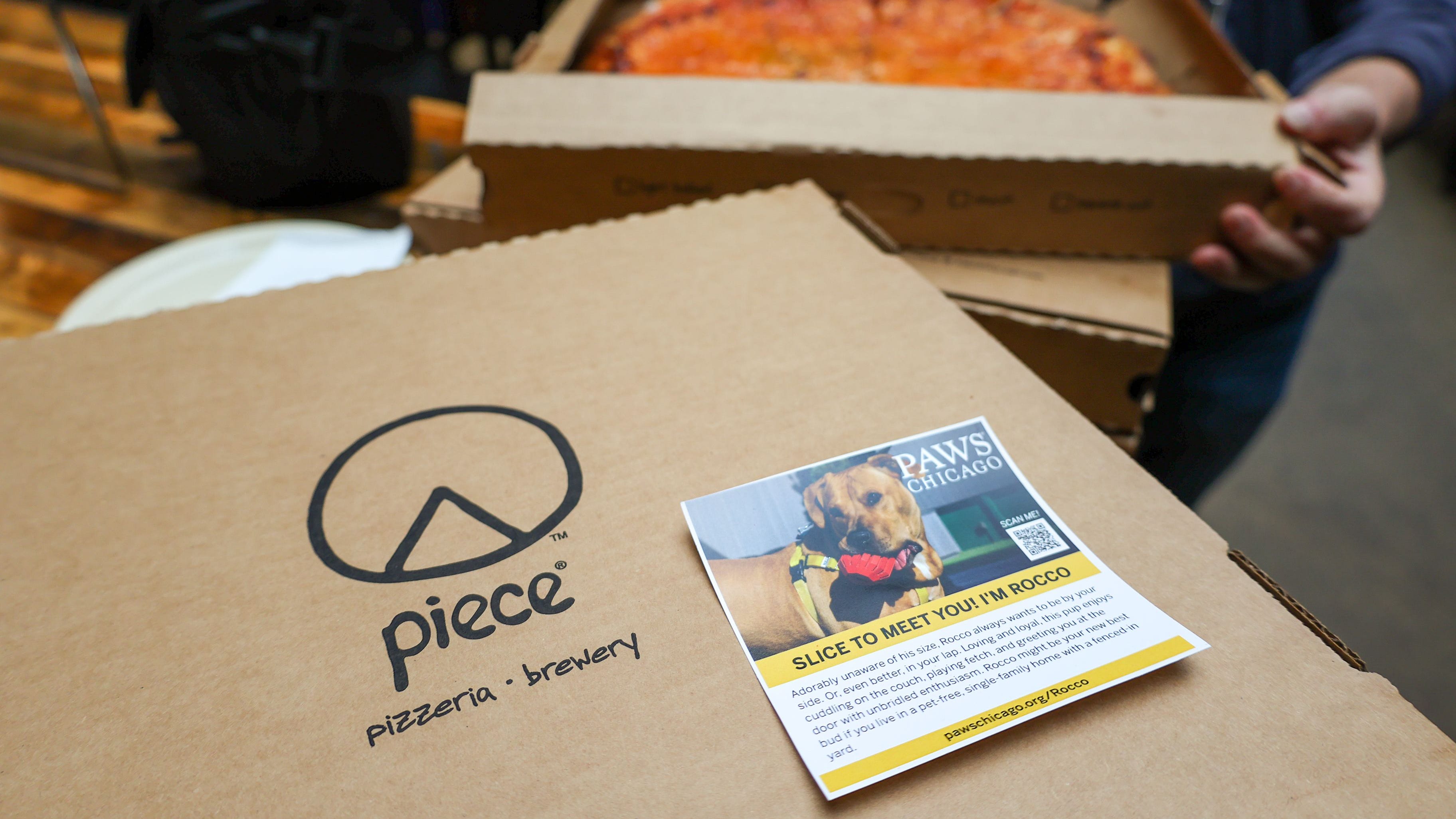 Buy a pizza, help a shelter dog: PAWS Chicago and Piece Pizza announce partnership