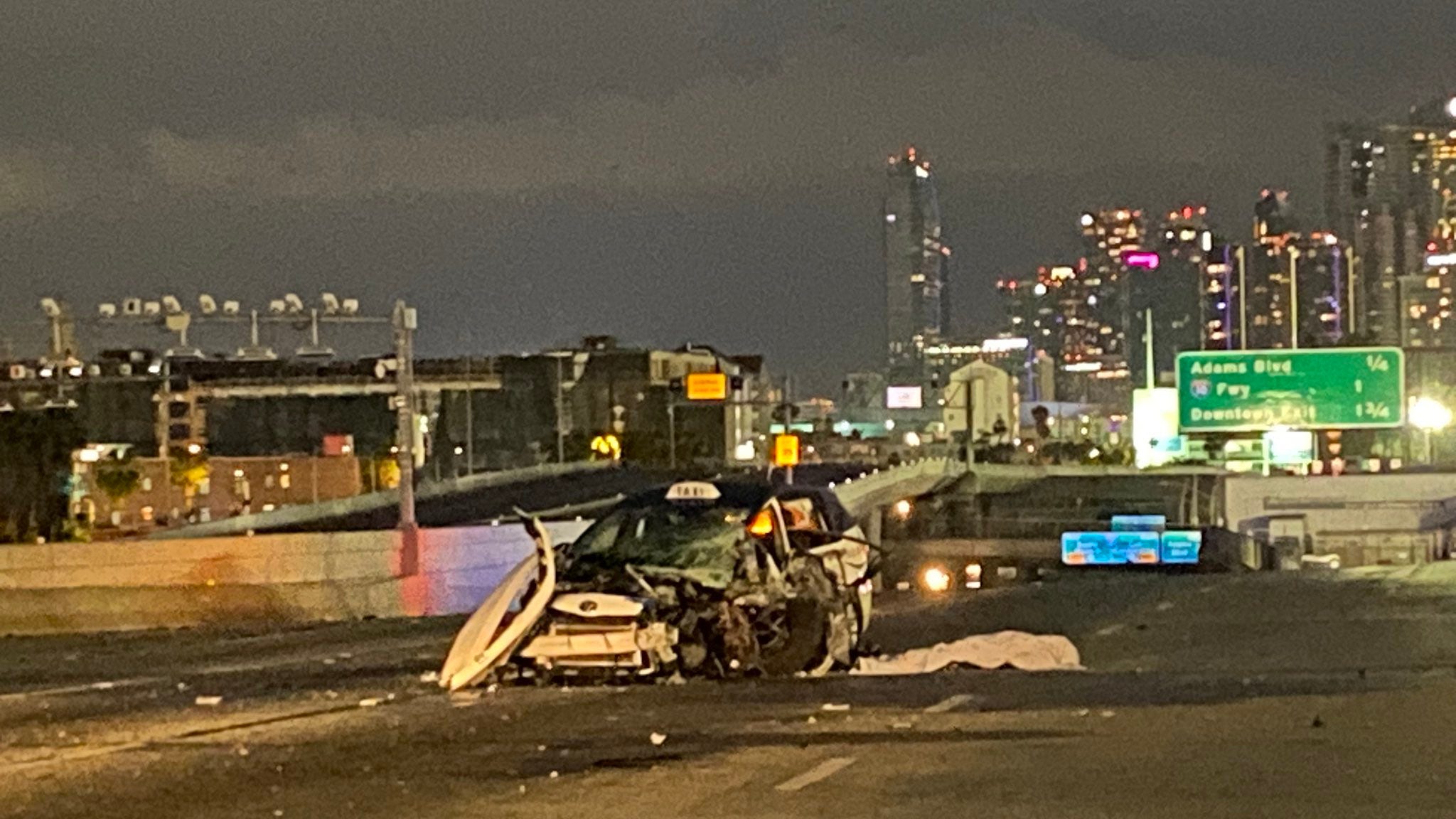 Taxi driver killed in wrong-way crash on the 110 Freeway identified