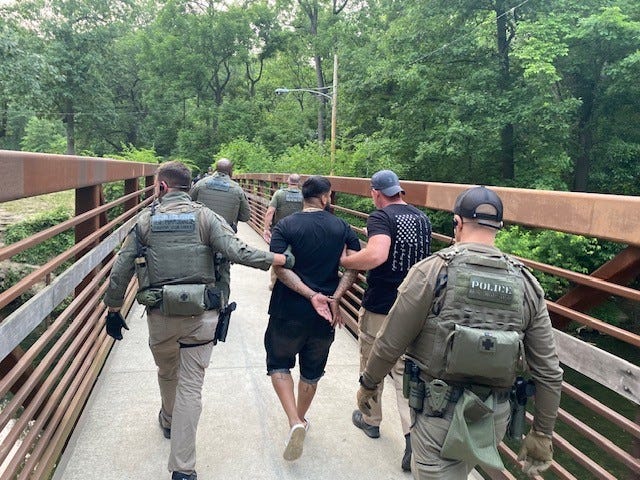 U.S. marshals arrested Ivan Rosero in Philadelphia's PennyPack Park on June 7, 2023. Rosero was wanted for multiple counts of homicide in relation to a triple murder that occurred on May 30 in Lebanon County. Two victims were 8- and 9-year-old boys.