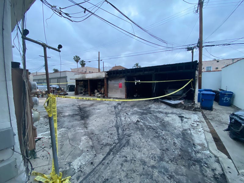 garage burned after fire