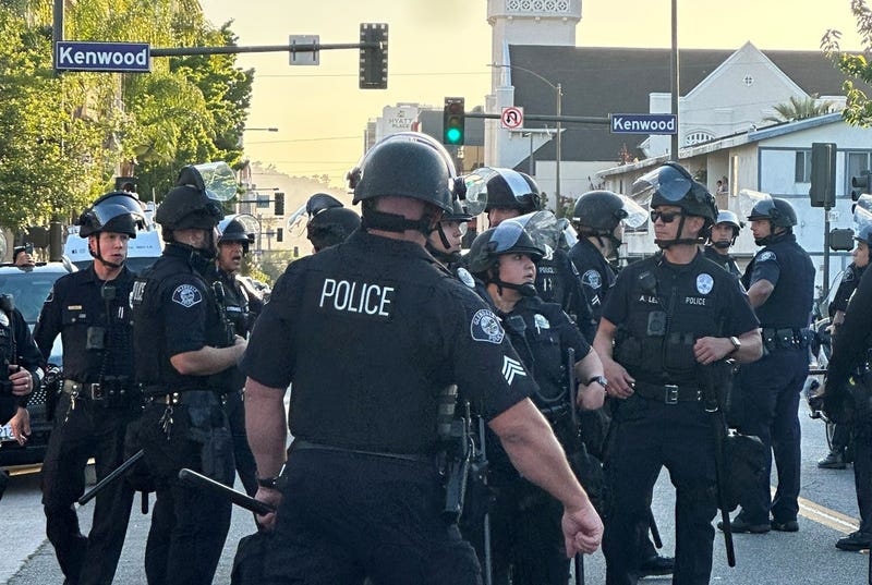 group of police in the street