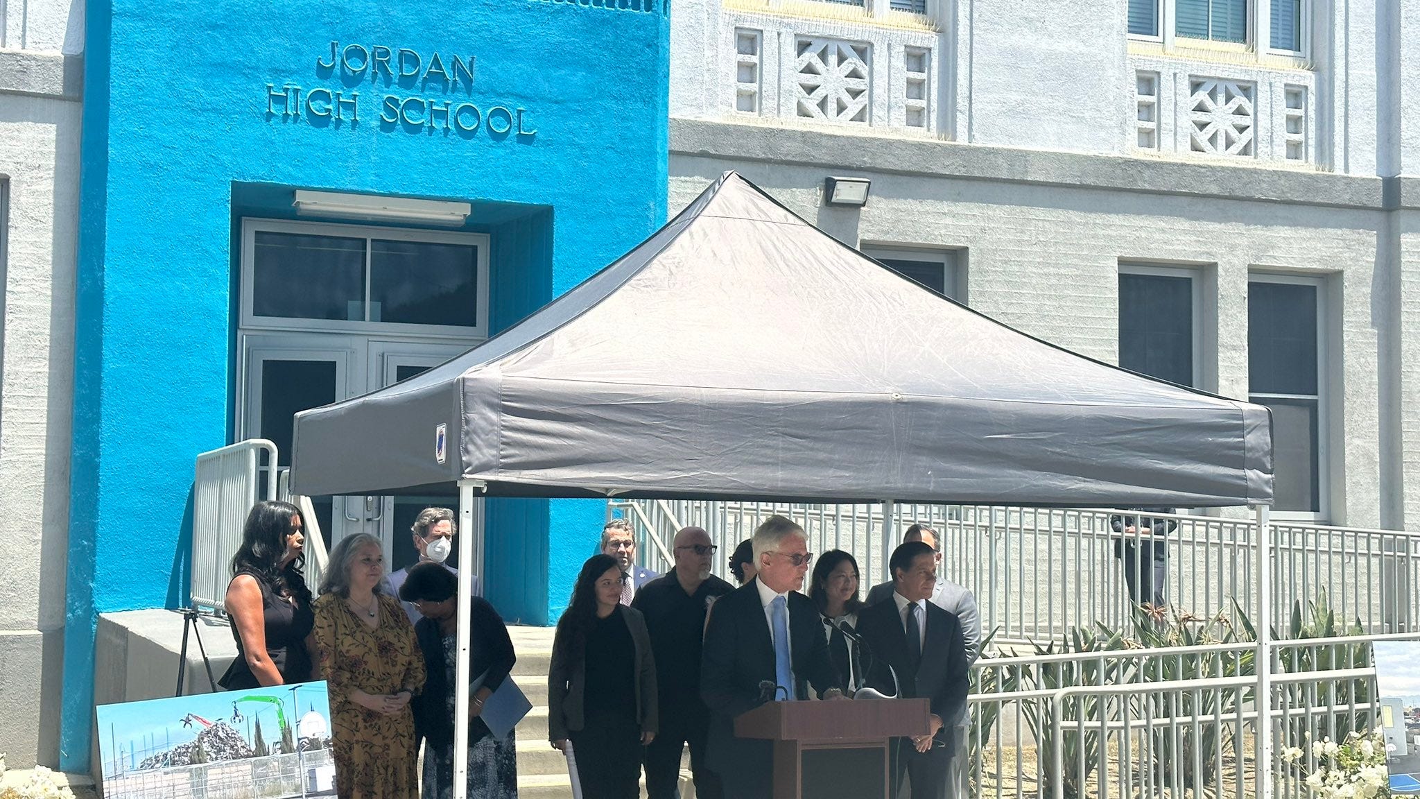 Recycling yard near Watts school charged with illegally dumping hazardous waste
