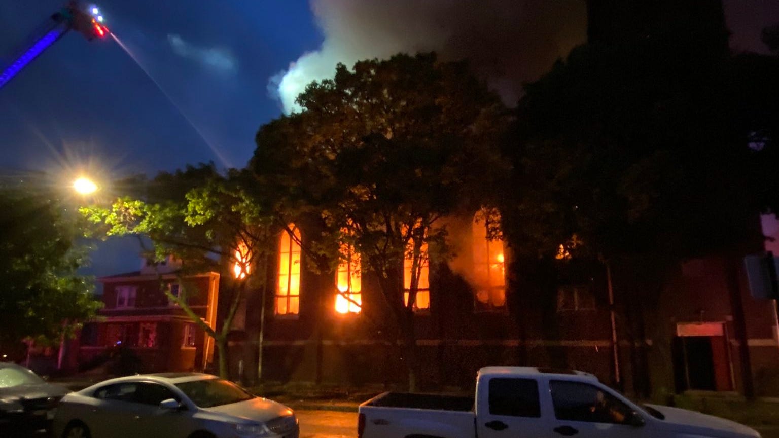 Family evacuated, East Side church destroyed in fire, CFD says