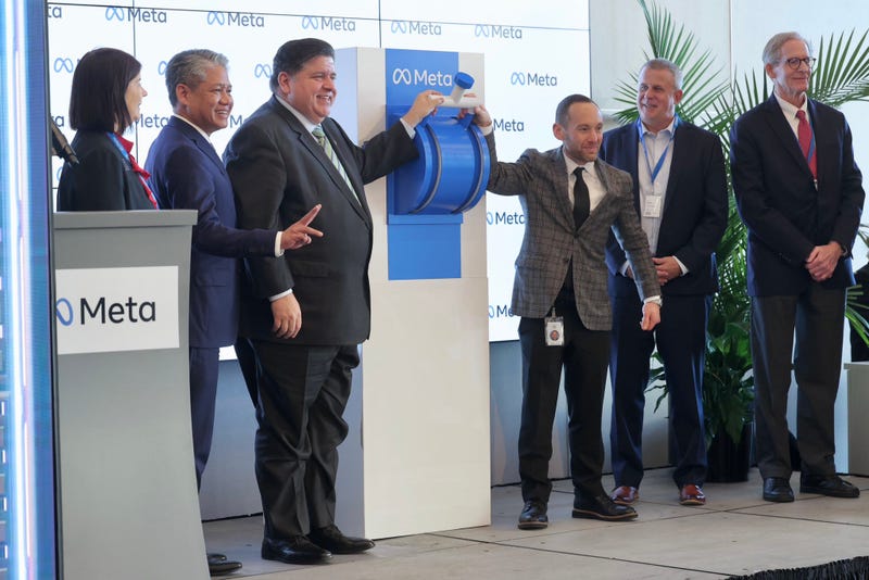Illinois and DeKalb officials were on hand Tuesday to announce the official launch of a new Meta Data Center.