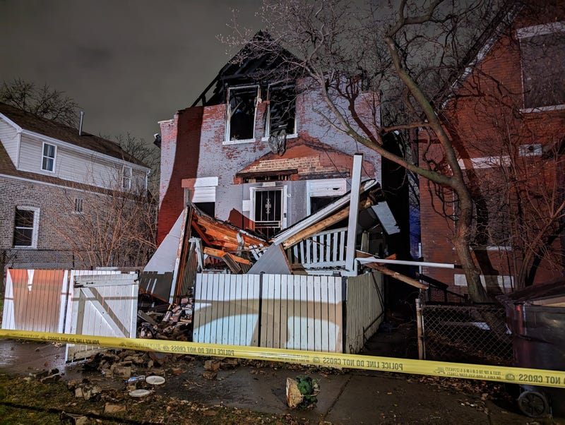 collapsed house