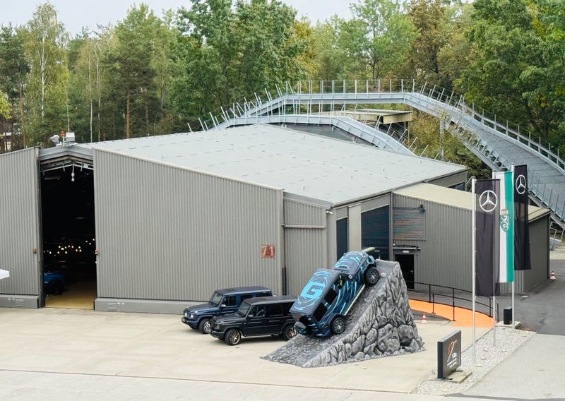  large off-road course where visitors can drive various G-Class models on challenging terrain to experience the vehicle's capabilities