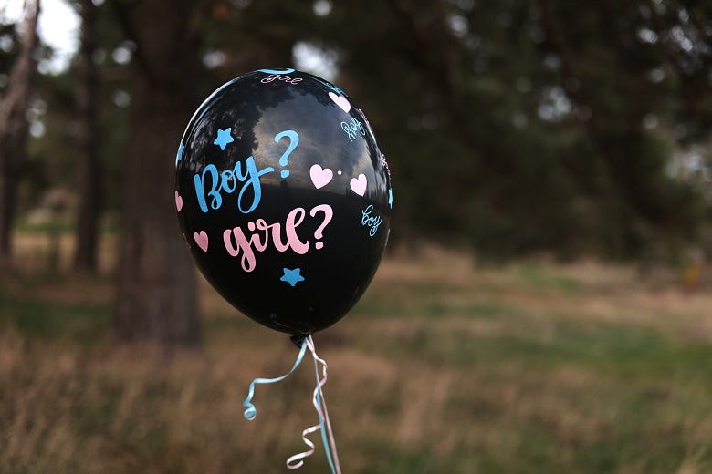 Gender Reveal balloons