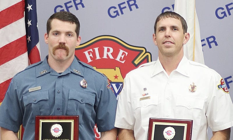 Firefighter Josh Gossett and Lt. Chase Prince