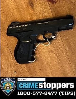 The NYPD released an image of the gun, believed to be an imitation firearm, that the man allegedly had at the time he was shot