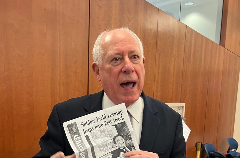 Former Illinois Gov. Pat Quinn at the Chicago City Clerk's Office on Wednesday.