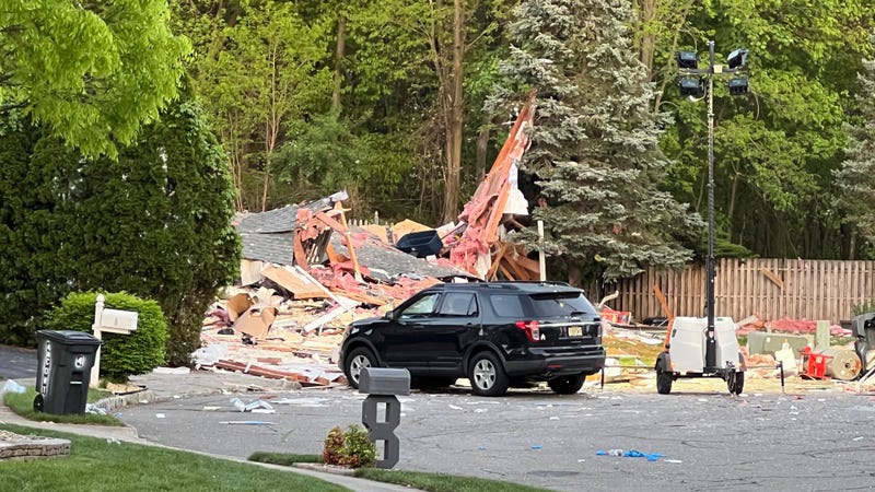 The blast leveled a home on Continental Court in South River