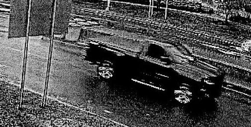 A pickup owned by Floyd Gollnick on the I-84 on-ramp next to the State Capitol, around the time shots were fired at the Capitol, 8/24/21