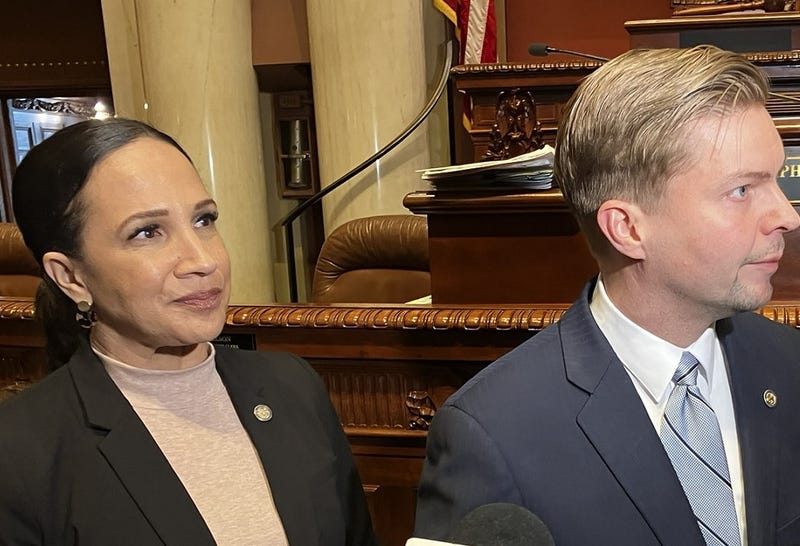 House GOP Leaders Lisa Demuth (Cold Spring) and Harry Niska (Ramsey) who have filed another suit attempting to get DFL lawmakers into this year's legislative session.
