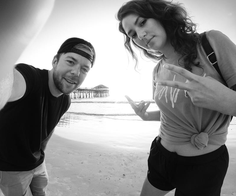 Pike and his wife at the beach