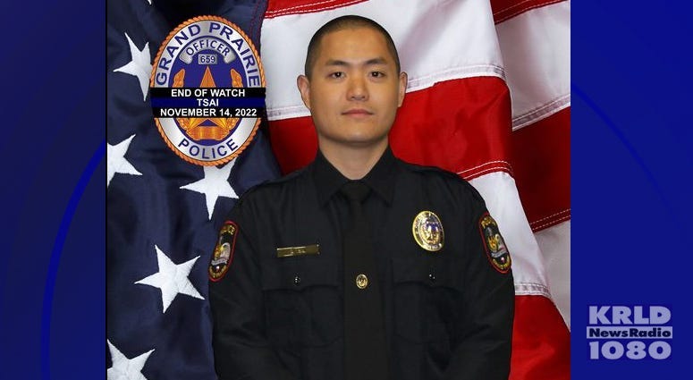 Grand Prairie police officer Brandon Tsai