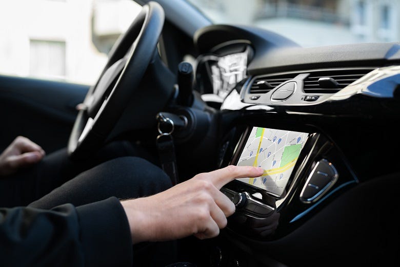 GPS in car