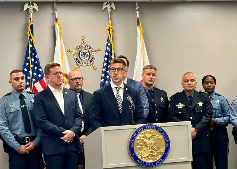 Illinois Secretary of State Alexi Giannoulias announces that his office will direct $11 million to several state law enforcement agencies in an effort to curb carjackings and vehicle thefts.