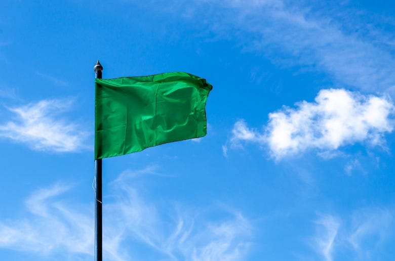 a green flag