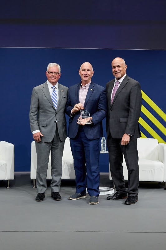 Kevin Burke, President and CEO ACI-NA, Dave Edwards, President and CEO Greenville-Spartanburg Airport, Kevin Dolliole, Chair ACI-NA Board of Directors