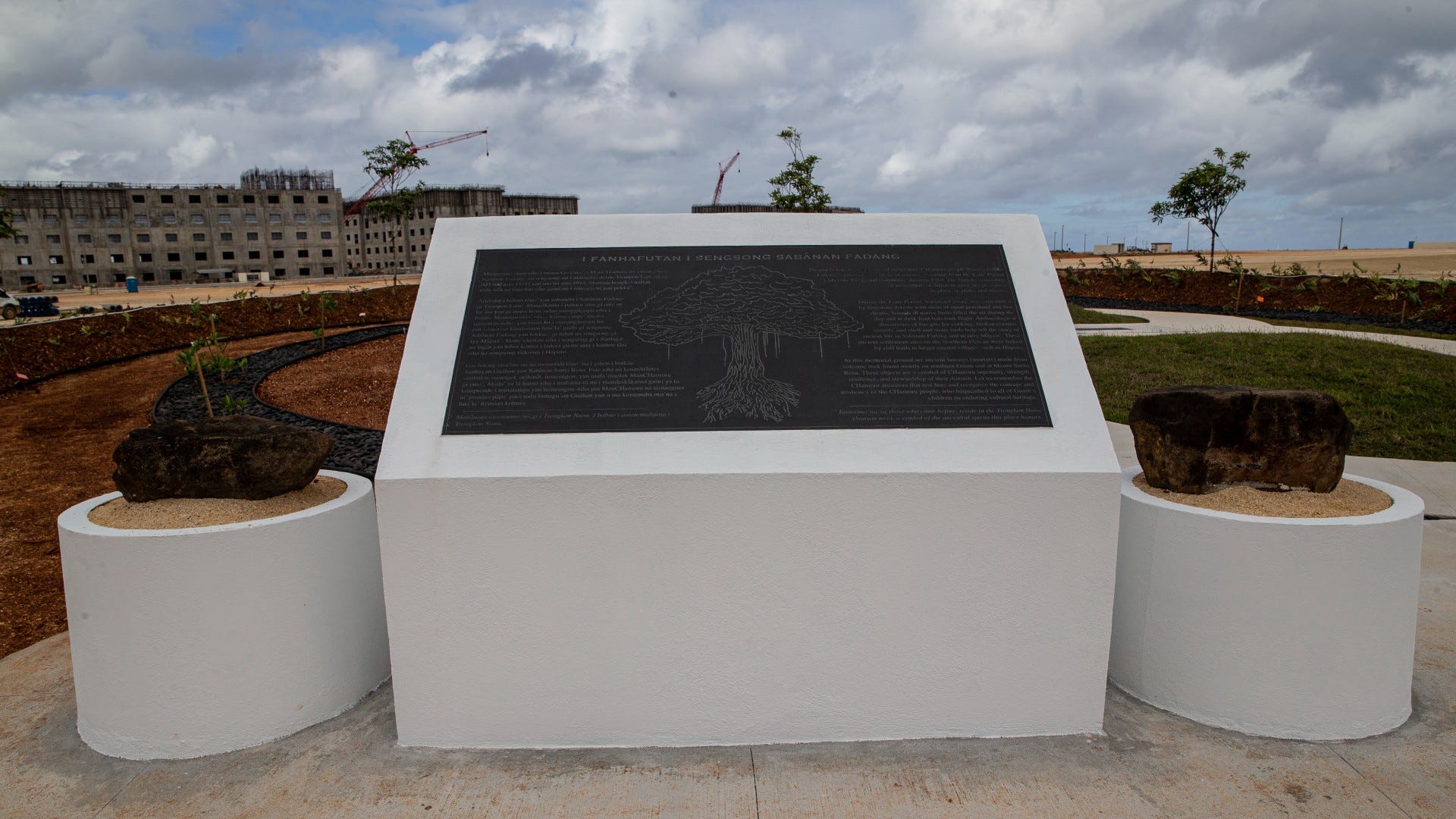 Monument honoring ancestral burials at MCB Camp Blaz, Guam unveiled