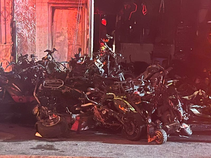 The fire tore through the business in the middle of the night