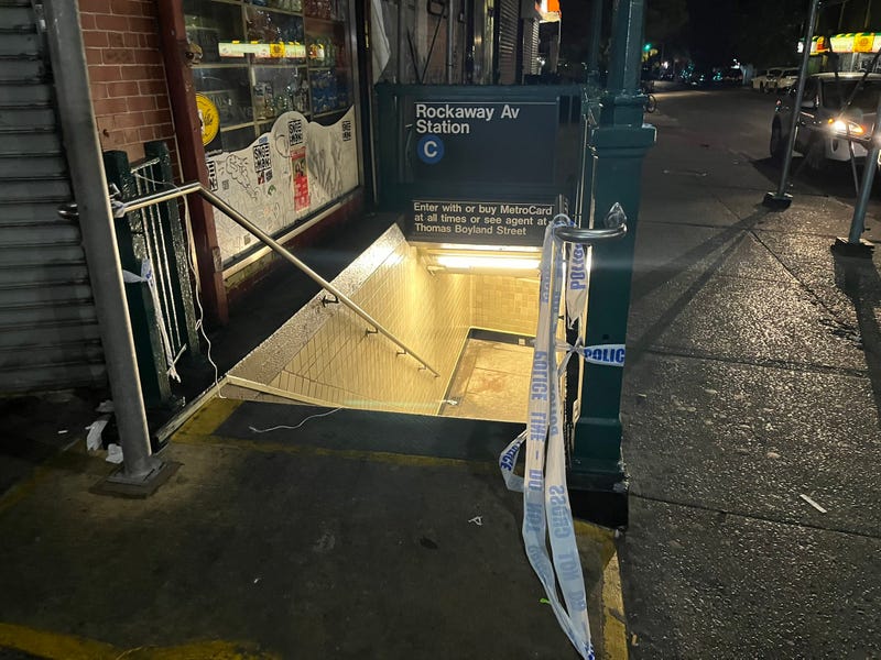 The 47-year-old victim was shot and killed near the clerk booth at the Rockaway Avenue station on Tuesday night