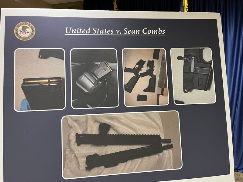 AR-15s and ammo were allegedly recovered from Combs' residences in Miami and Los Angeles, with prosecutors saying he used them to intimidate women