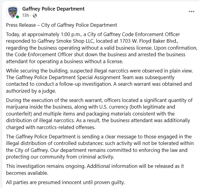 City of Gaffney Police Dept.