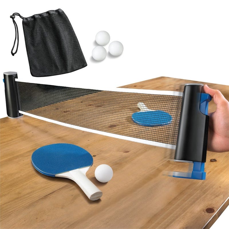 Game Table Top Tennis Retractable Go Anywhere