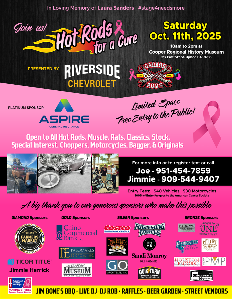 Hot Rods for a Cure Car Show flyer