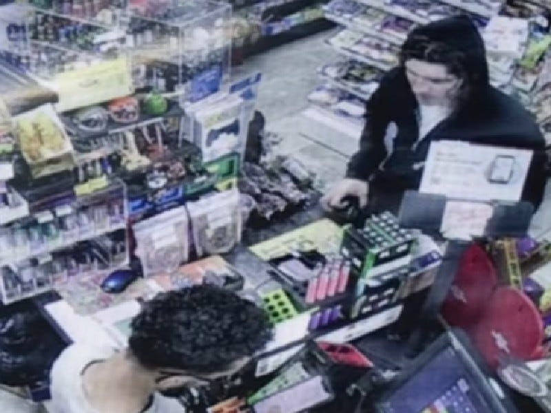 Suspect steals wallet from gas station counter