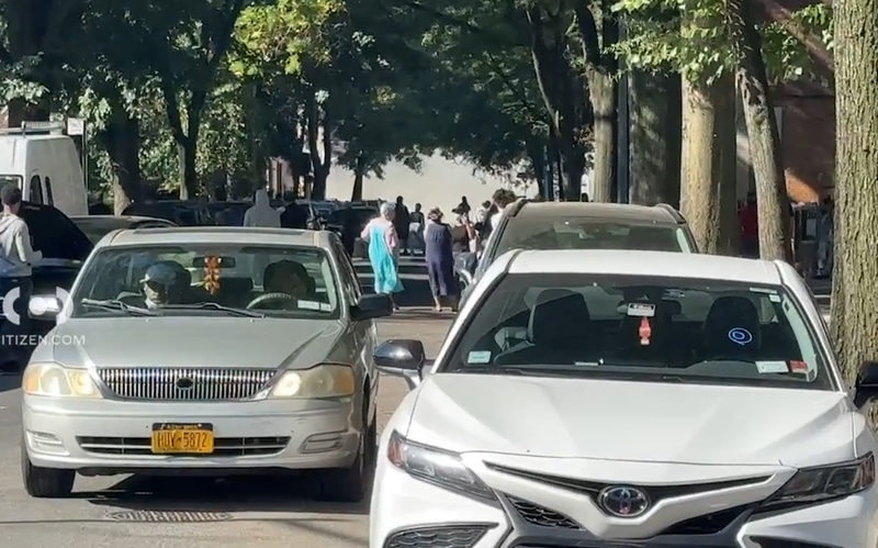 A large cloud of gas filled the area of a gas valve rupture in the Bronx on Sunday morning.