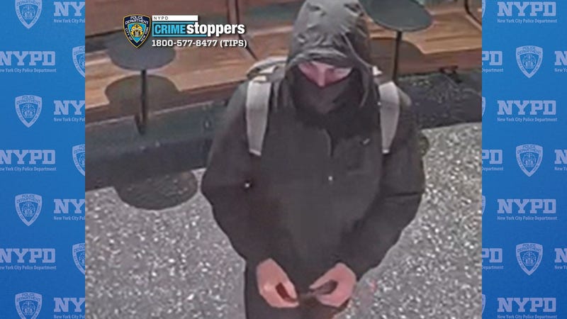 The suspect was wearing a hood and mask